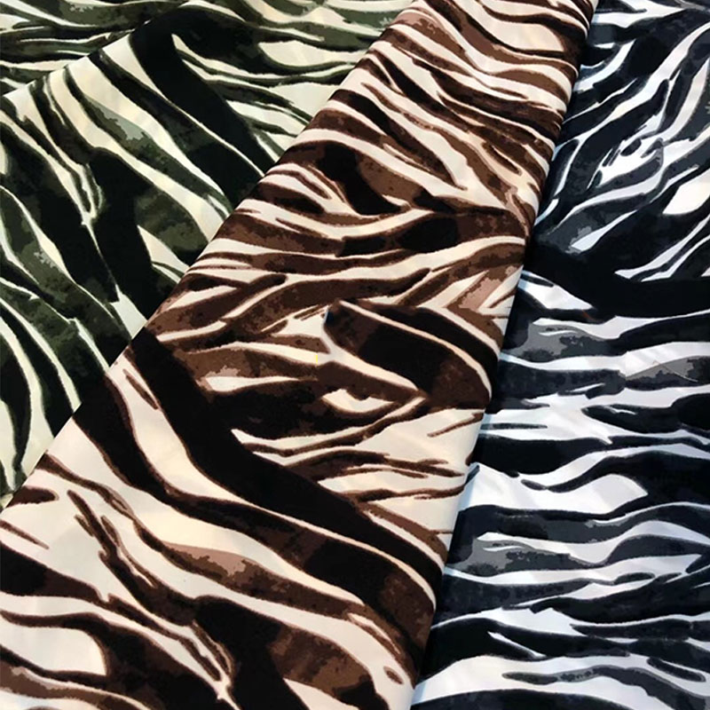 90-150gsm zebra Animal Print Polyester Fabric