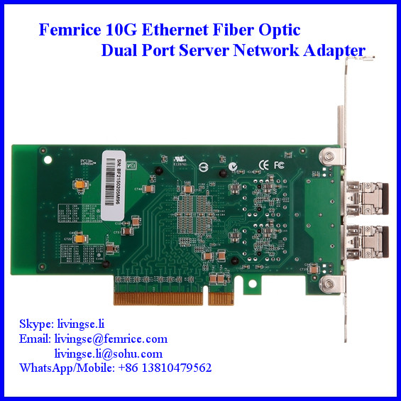 10 Gbps Fiber Optical Server NIC, 2 Port Network Server Network Card/ Adapter, Intel X520-SR2 (E10G42BFSR)