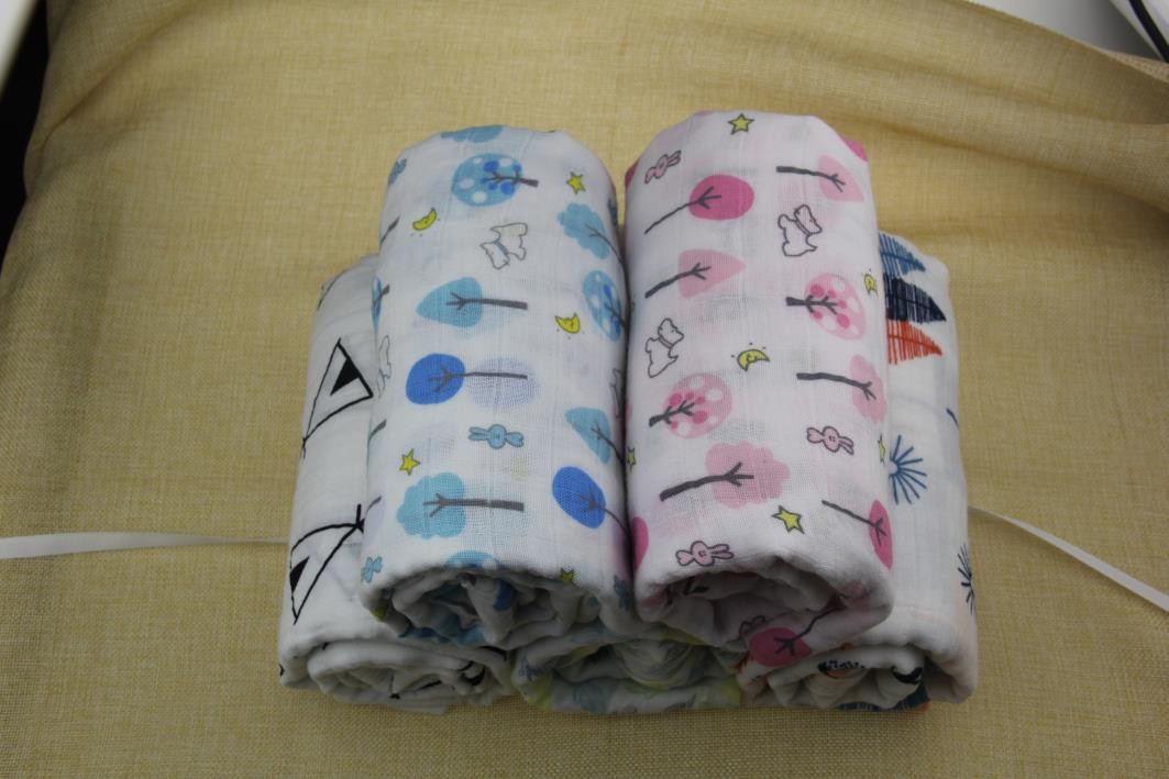 Anti Bacterial Baby Nursing Blanket Multi Purpose Uses Eco Printing