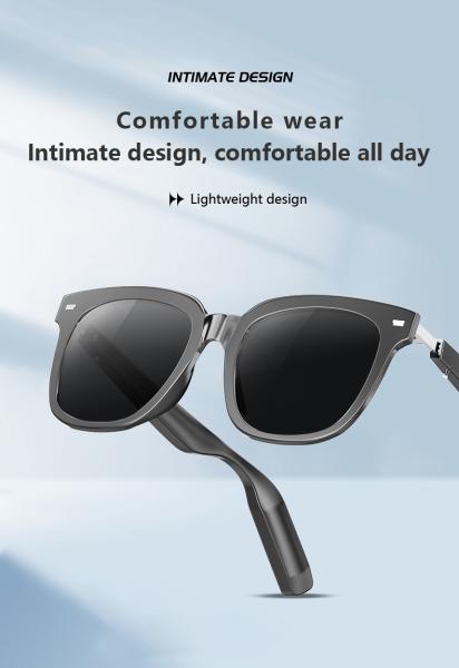 Bluetooth 5.3 Ultralight Smart Glasses 220mAh Battery Capacity Listen To Music
