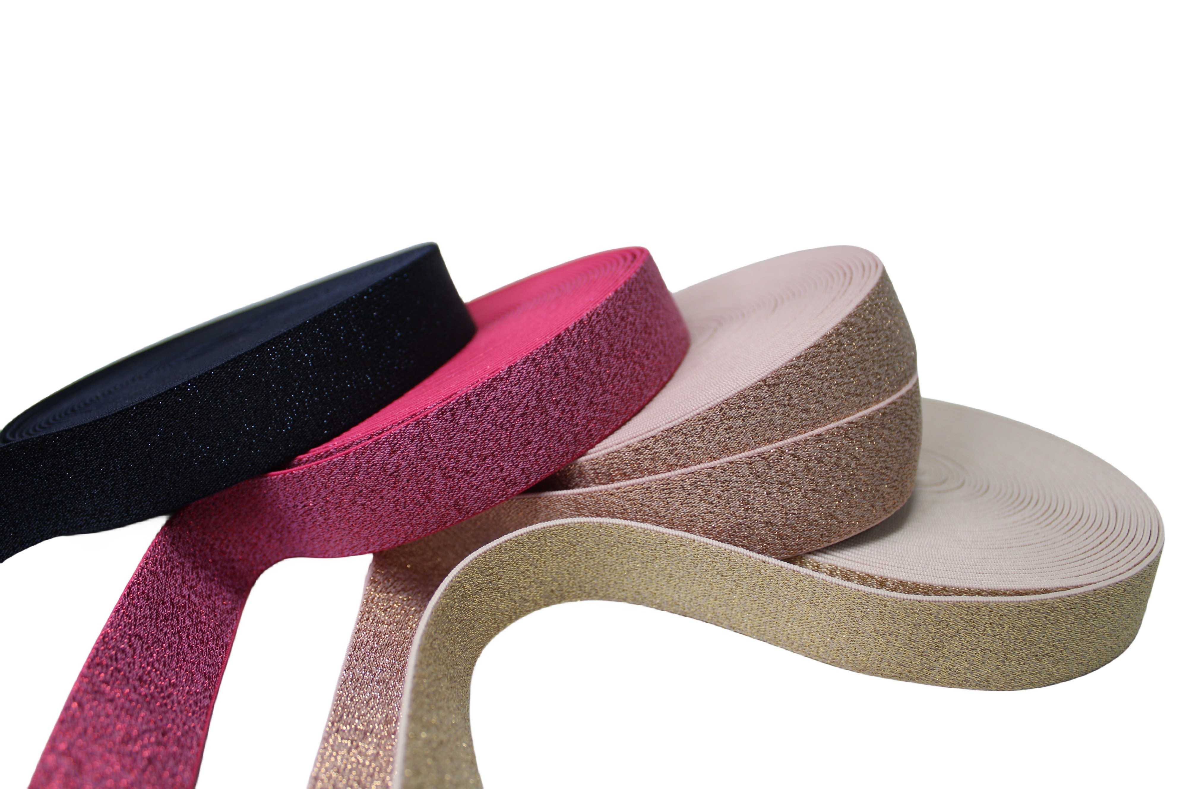 Wholesale Custom Color Woven Waistband Glitter Elastic Band for Dress