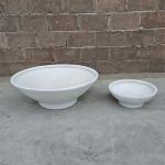 Bowl Shape Fiber Clay Flower Pot Small Size Bowl Planter Box For Indoor Outdoor
