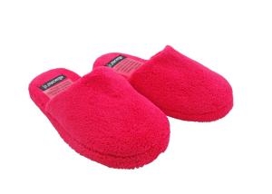 Wholesale Soft Rose Red Disposable Hotel Slippers Indoor Non - slip Flooring Short Plush from china suppliers