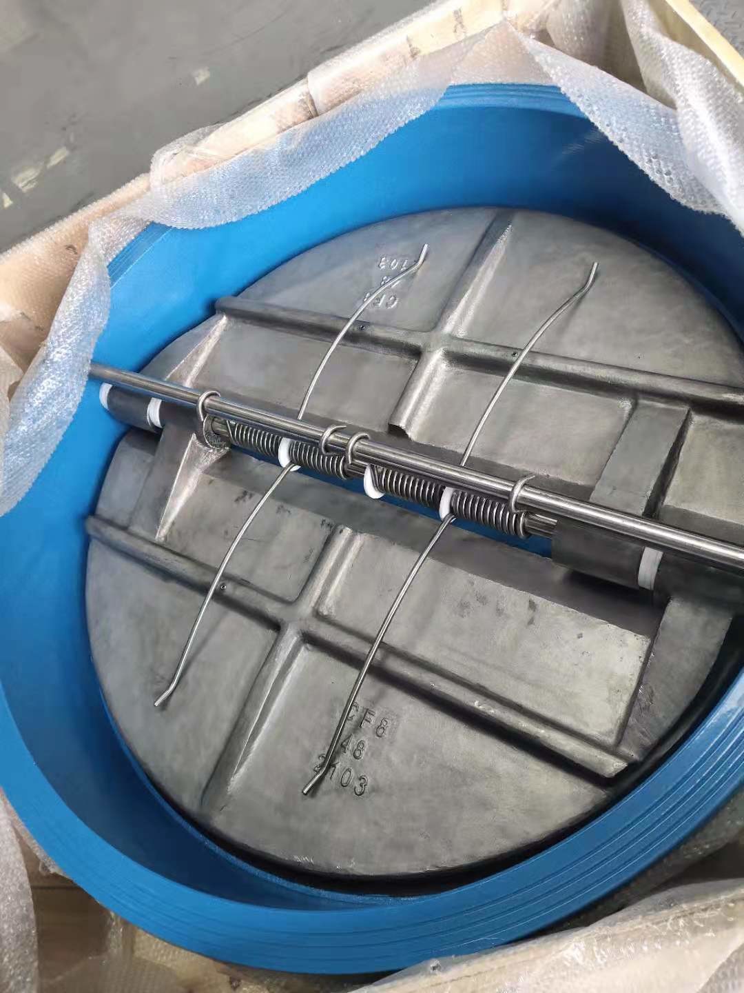 DN150 Spring Duo Dual check valves Wafer Butterfly Non-Return check valve ductile iron epdm nbr carbon steel stainless