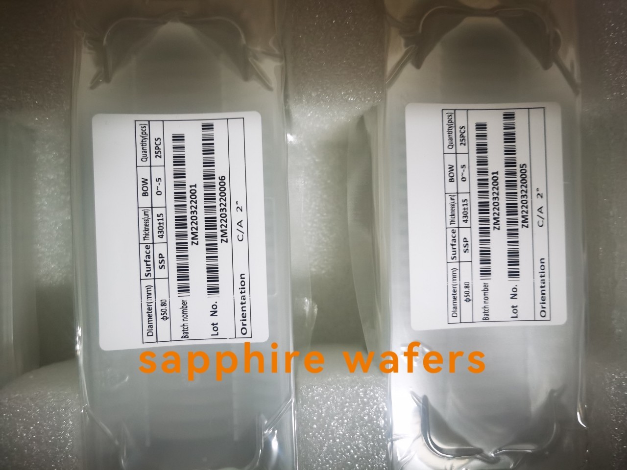 500um Sapphire Wafers Substrate C Plane For Epitaxial Growth