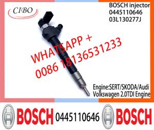 Wholesale BOSCH 0445110646 03L130277J Common Rail Fuel Injector 0445110646 03L130277J For SERT/SKODA/Audi1/Volkswagen 2.0TDI from china suppliers