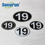 Photoluminescent Metal Reflective Mailbox Post Numbers Black
