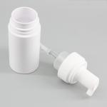 White PET Cosmetic Bottle Cylinder Foam Facial Cleanser Bottle 120ml