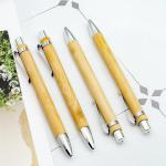 Environmental Bamboo Ball Pen 1.0mm Natural Color Retractable Ballpoint Pen