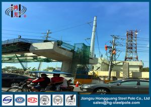 Wholesale Anti - Rust Electric Power Poles , Commercial Light Poles For Distribution Line from china suppliers