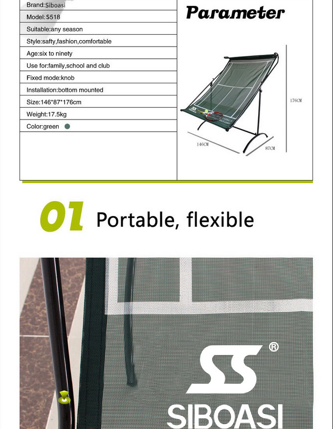 Adjustable Multifunctional Tennis Rebounder Wall For Junior