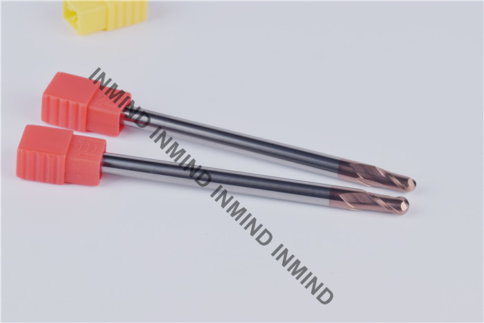 HRC55 Long Shank Ball Nose End Mill 75 mm Length 6 mm Dia H6 Tolerance