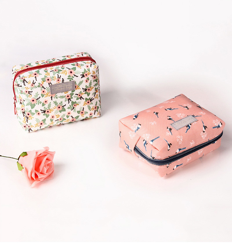 Professional Custom Logo Natural Bridesmaid Mini Polyester Cosmetic Bag