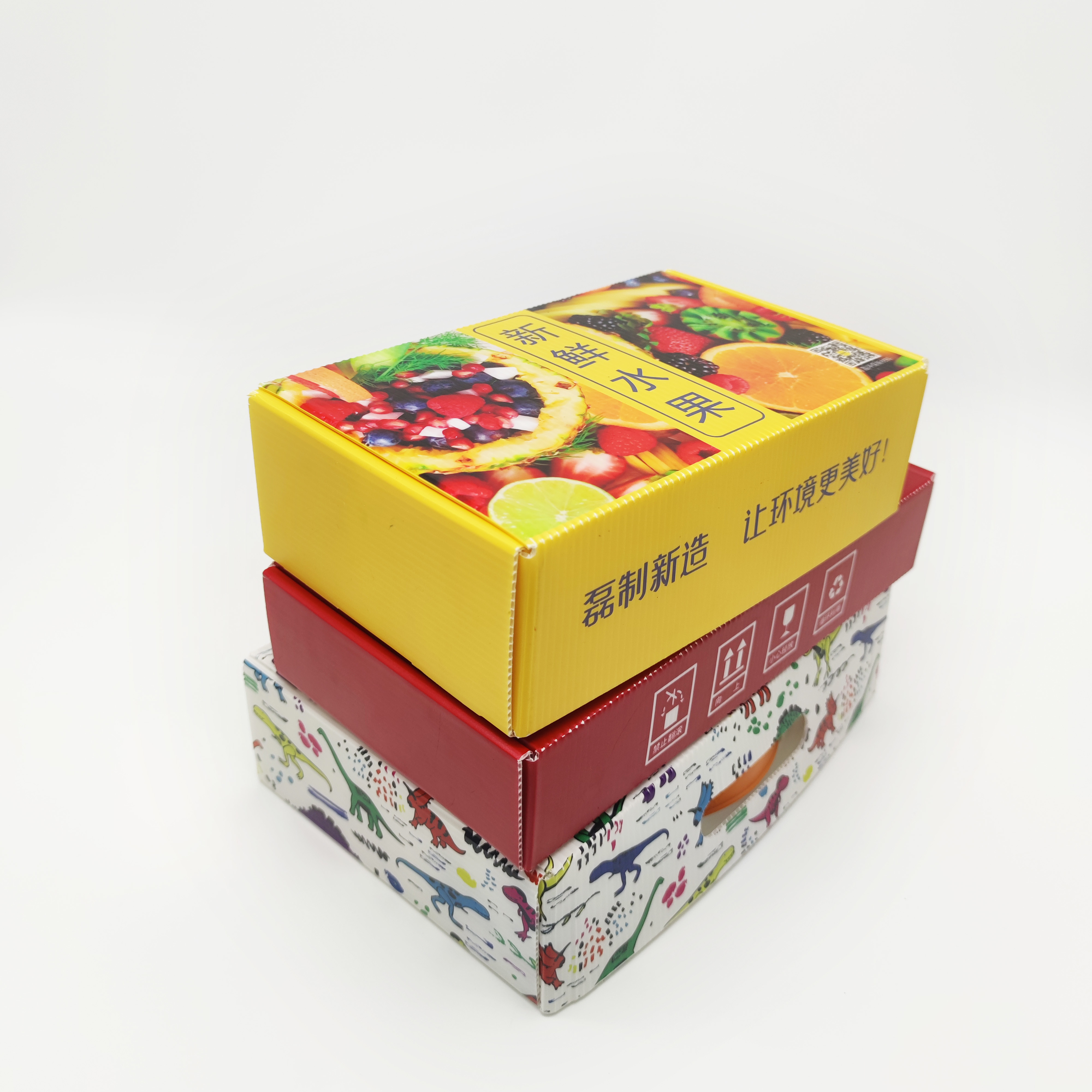 Full Colour Printed Corrugated Box Moisture Resistance Degradable Cold Adapt Storage Carton For Farm