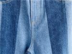 Contrast Color Ladies Denim Jeans / Light Wash Mid Rise Push Up Jeans TM7064