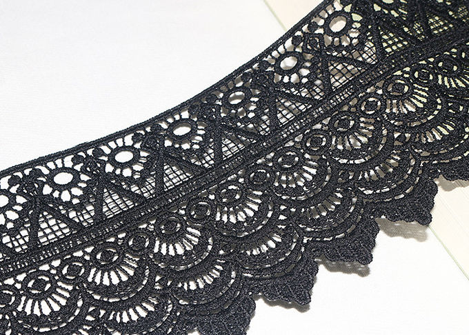 Guipure Polyester Lace Trims With Heavy Embroidery French Venice Chemical Ribbon