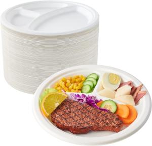 Wholesale Sugarcane Bagasse Kraft Paper Plate Eco Friendly For Party Wedding from china suppliers