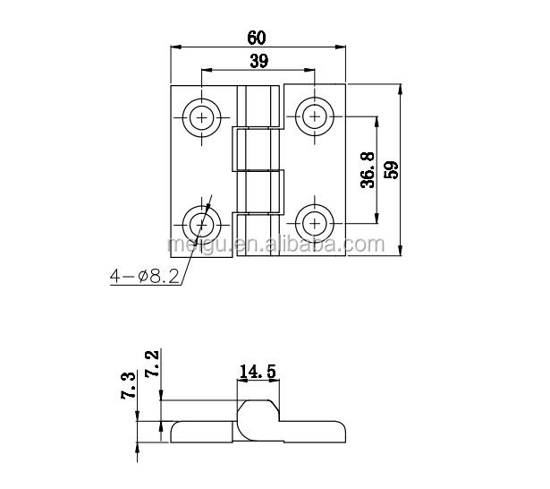 Sus304 Heavy Duty Steel Hinges Polish Surface For Cabinet Door
