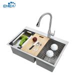 Handmade Kitchen Sink Topmount Kitchen Sink Stainless Steel Kitchen Sink Double