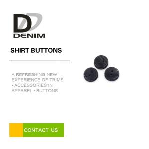 Wholesale 18l 4 Holes Black Dress Shirt Buttons Resin Material High Temperature Resistance from china suppliers