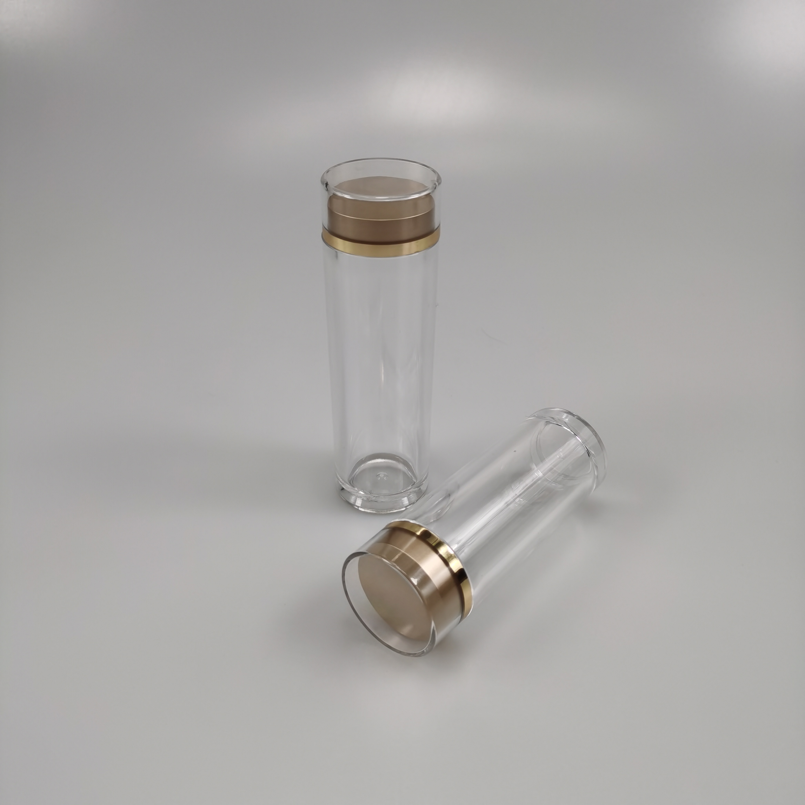 Acrylic 40ml 50ml Transparent Vials for Saffron Cordyceps Vitamin Capsules Eco-friendly