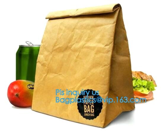 Cheap Lightweight Cheap Brown Custom Made Print Logo Water-proof Tyvek Paper Tote Shopping Bageco reusable promotion gif