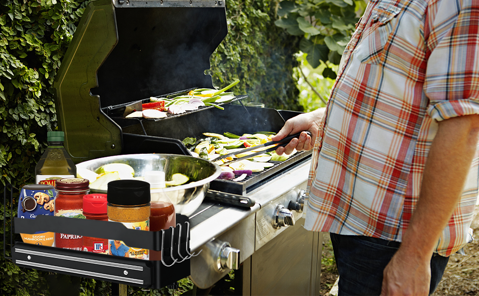Griddle Caddy with Magnetic Tool Holder BBQ Accessories Storage Box with Paper Towel Holder for 28"/36" Blackstone Griddles