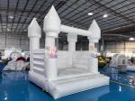 Commercial PVC Rental Inflatable Jumper White Bouncy Castle 8x8 Bouncer For Sale