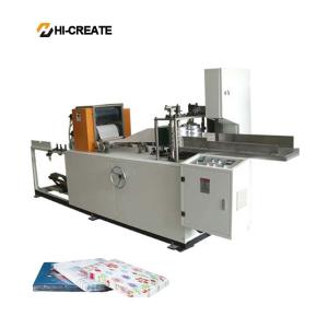 Wholesale 4 color printing line 1/4 folded napkin machine from china suppliers