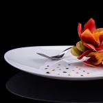 Restaurant Ingot Shaped Wind White Glass Ceramic Plate
