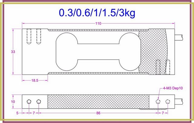 load cell sensor 0.3kg 0.6kg 1kg3kg