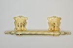 Zamak Metal Coffin Handle Zinc Alloy Material European Style In Gold Plating