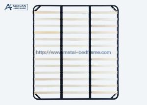 Wholesale Strong Bearing Poplar Slat Bed Frame , Modern Black Super King Slatted Bed Base from china suppliers