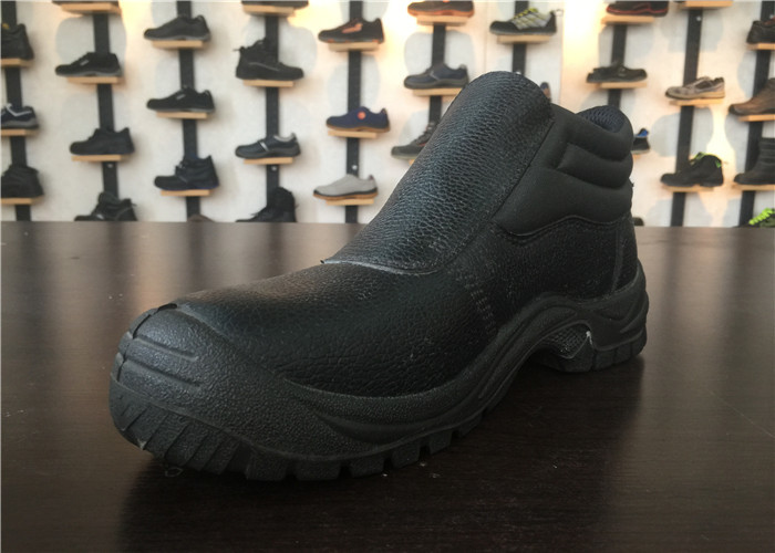 Artificial All Leather Steel Toe Boots , Comfortable Steel Toe Work Shoes For Men