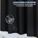 Clear Black color Walmart Bathroom Disposable Plastic PEVA bath shower curtain