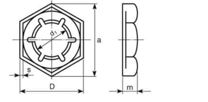 Self Locking Counter Nut Din 7967 Lock Nut M12 Palnut Pal Nut