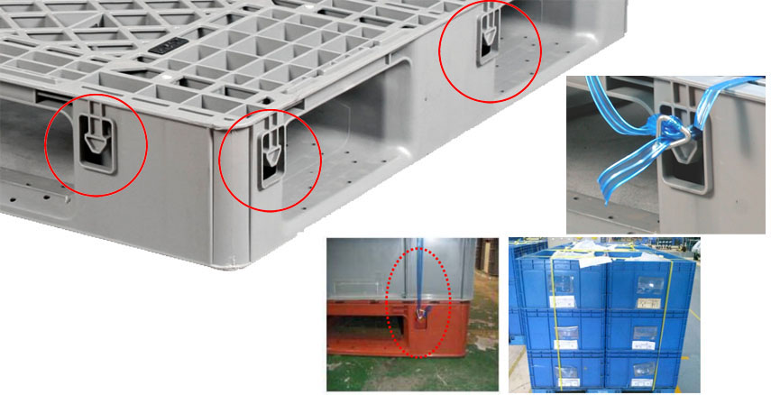 Durable Custom Plastic Pallet Foldable Logistic Transport 1200x800mm Double Side