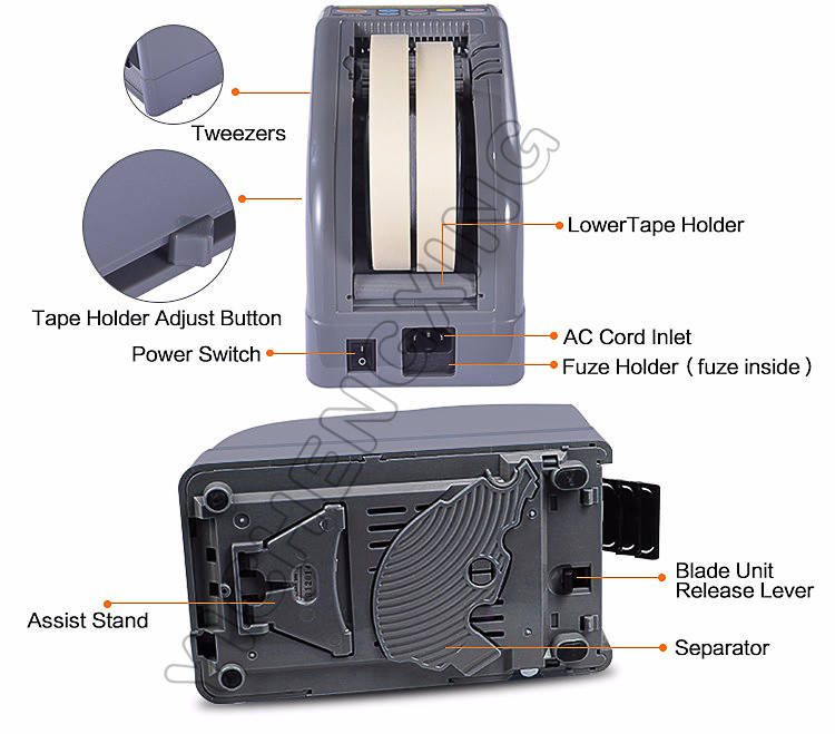 China supplier wholesale sales automatic zcut-9 packing tape cutting machine