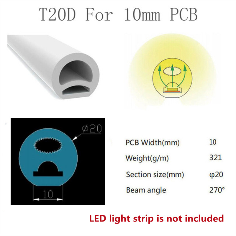 IP65 Waterproof Blue LED Neon Flex with 120 LEDs/M and Working Temperature of 40 60C