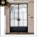 Brown Water Penetration Resistance Glass Door Villa Front Door Aesthetic