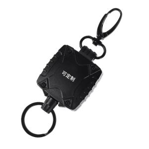 Wholesale Deyi Badge Reel Heavy Duty Metal Retractable Keychain Outdoor Black 6862 from china suppliers