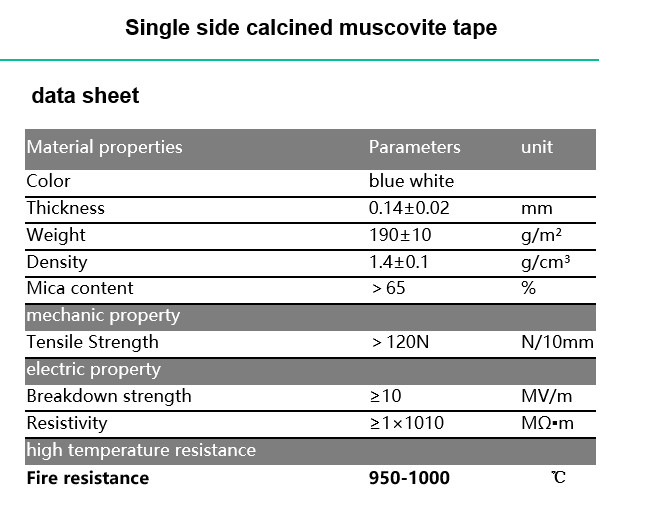 Muscovite Single Sided Mica Insulation Tape High Dielectric Customized Thickness