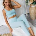 Eco Friendly Yoga Clothes Sets , Gym Workout Clothes Female Apparel For Women