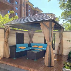 Wholesale 3x4m Aluminum Hardtop Gazebo Aluminum Frame Galvanized Steel Double Roof from china suppliers