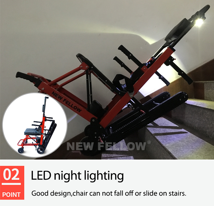 Folding Stair Climbing Wheelchair For Elderly , Long Life Stair Stretcher
