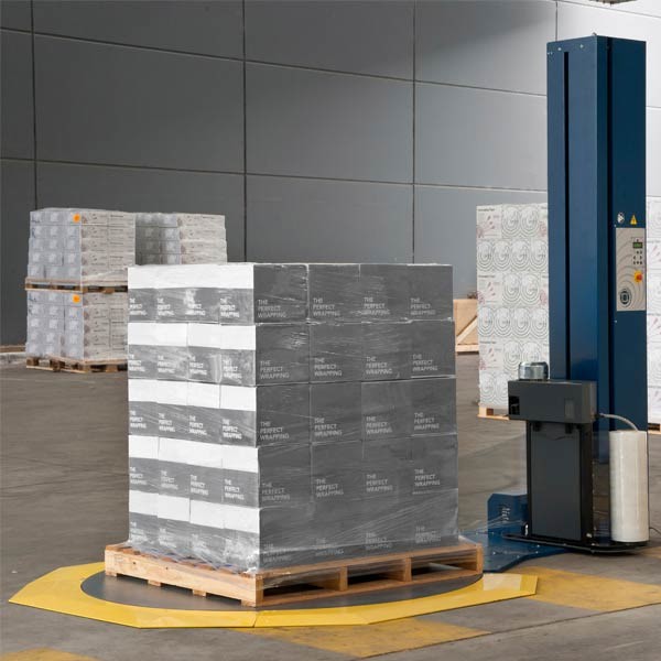 Membrane Film Exit 3.2 M Min Semi Automatic Pallet Wrapping Machine
