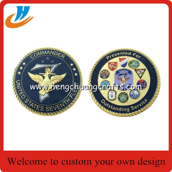 Quality 2017 new design challenge coins/65mm military coins cheap custom for sale