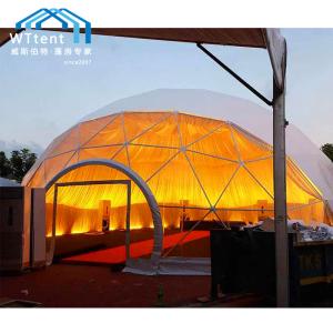 Wholesale Romantic Large Geodesic Dome Tent Glass Window Double PVC Fabric from china suppliers