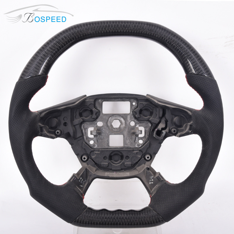 Black Carbon Fiber Ford Ranger Raptor Steering Wheel Sports Style 350mm