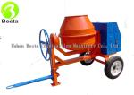 Mobile Mini Diesel Cement Mixer 2 wheel Manual Tipping with 450 Liter Drum